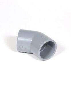 45 graden bocht grijs 25 mm